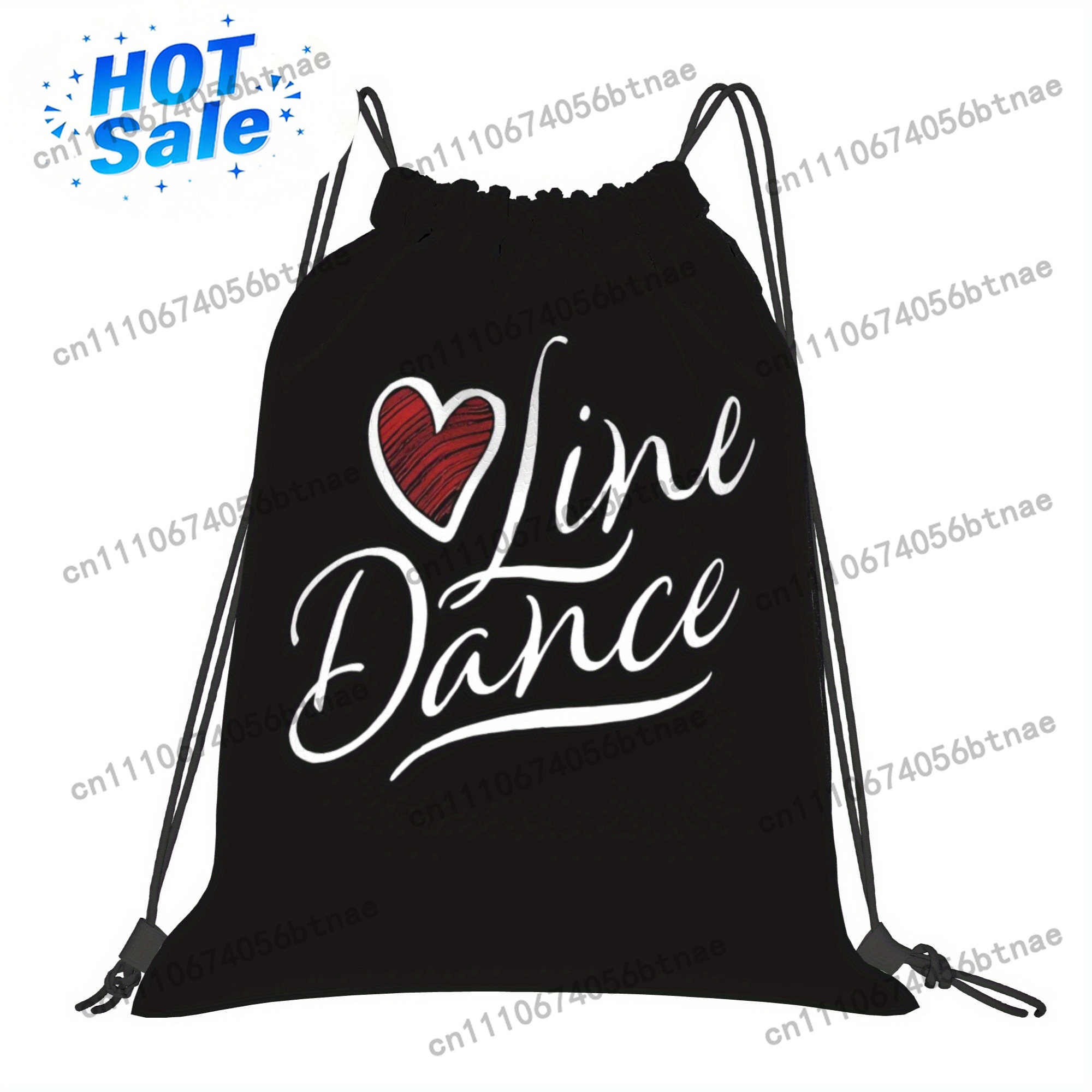 Drawstring Gym Bag - LOVE Line Dance-tas met trekkoord -