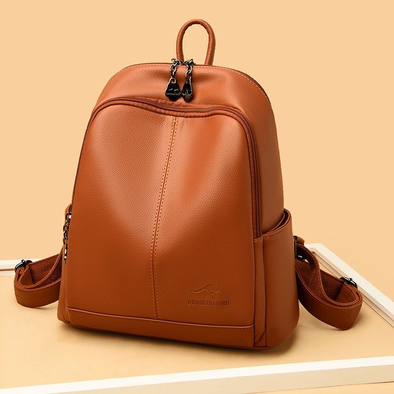 Travel Backpack Anti Theft - Nieuwe Koreaanse zachte PU lederen reisrugzakken