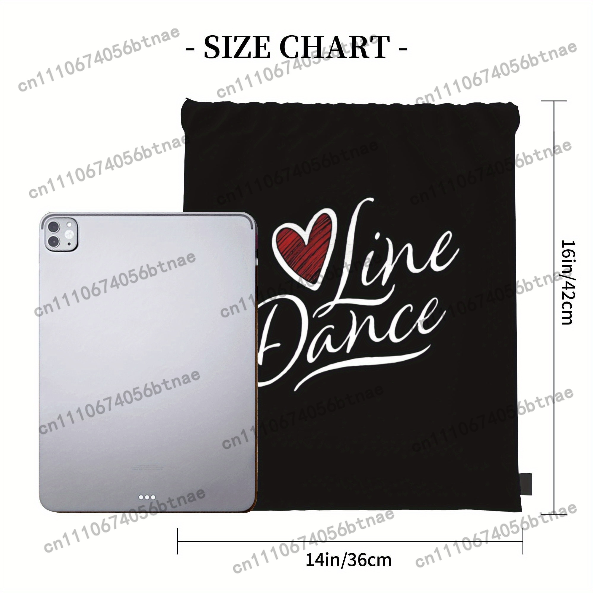 LOVE Line Dance-tas met trekko - Drawstring Gym Bag recensie en prijs