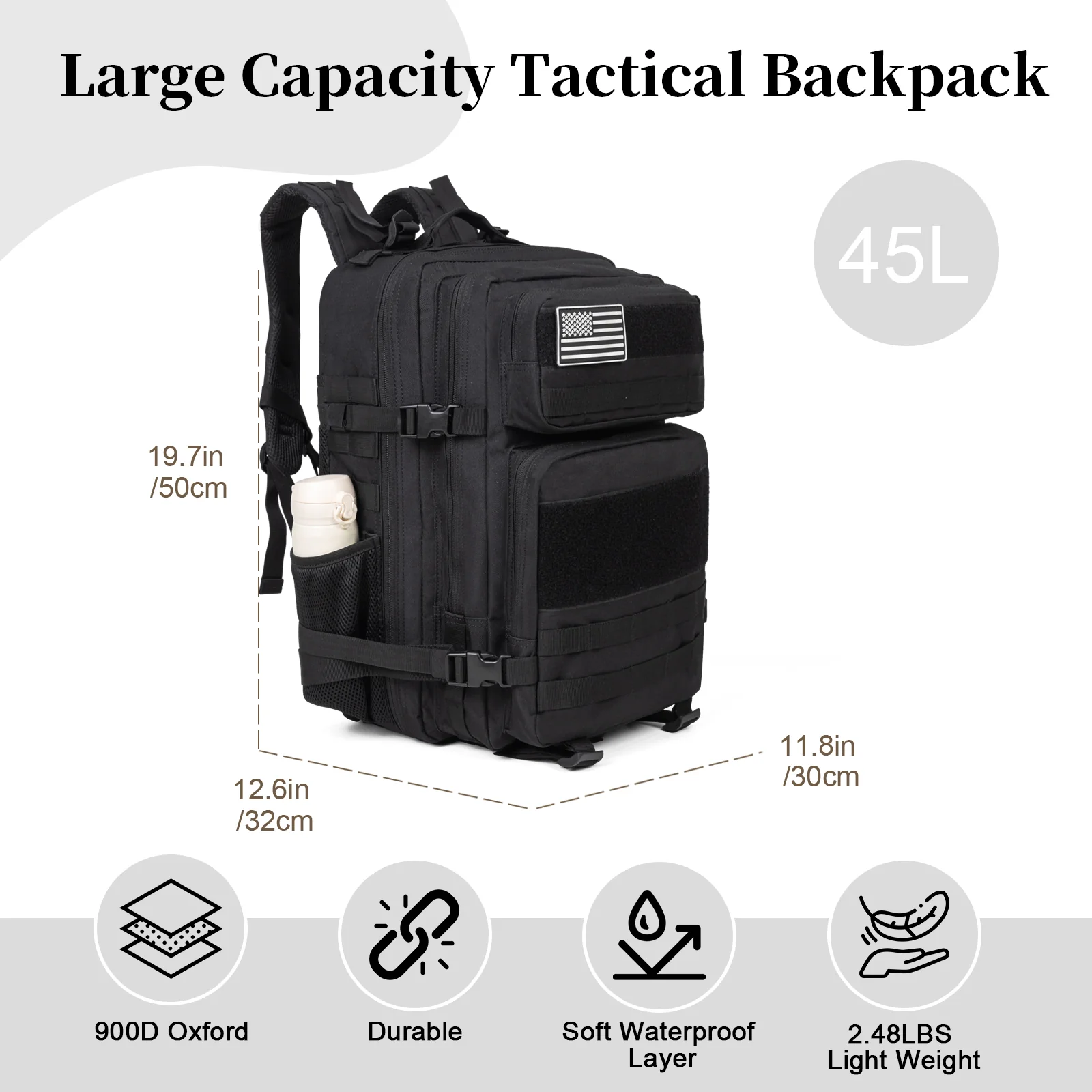 60L Militaire Tactische Rugzak - Urban Backpack Tactical recensie en prijs