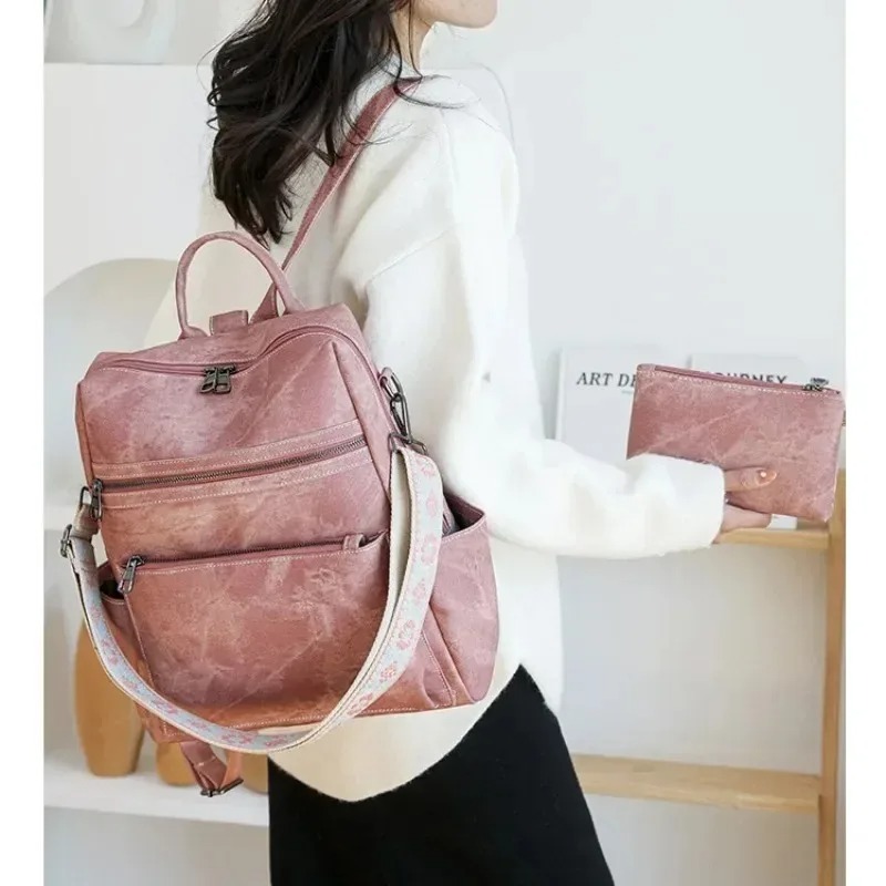 2026 Nieuwe dames PU-leer wate - Travel Backpack Anti Theft recensie en prijs