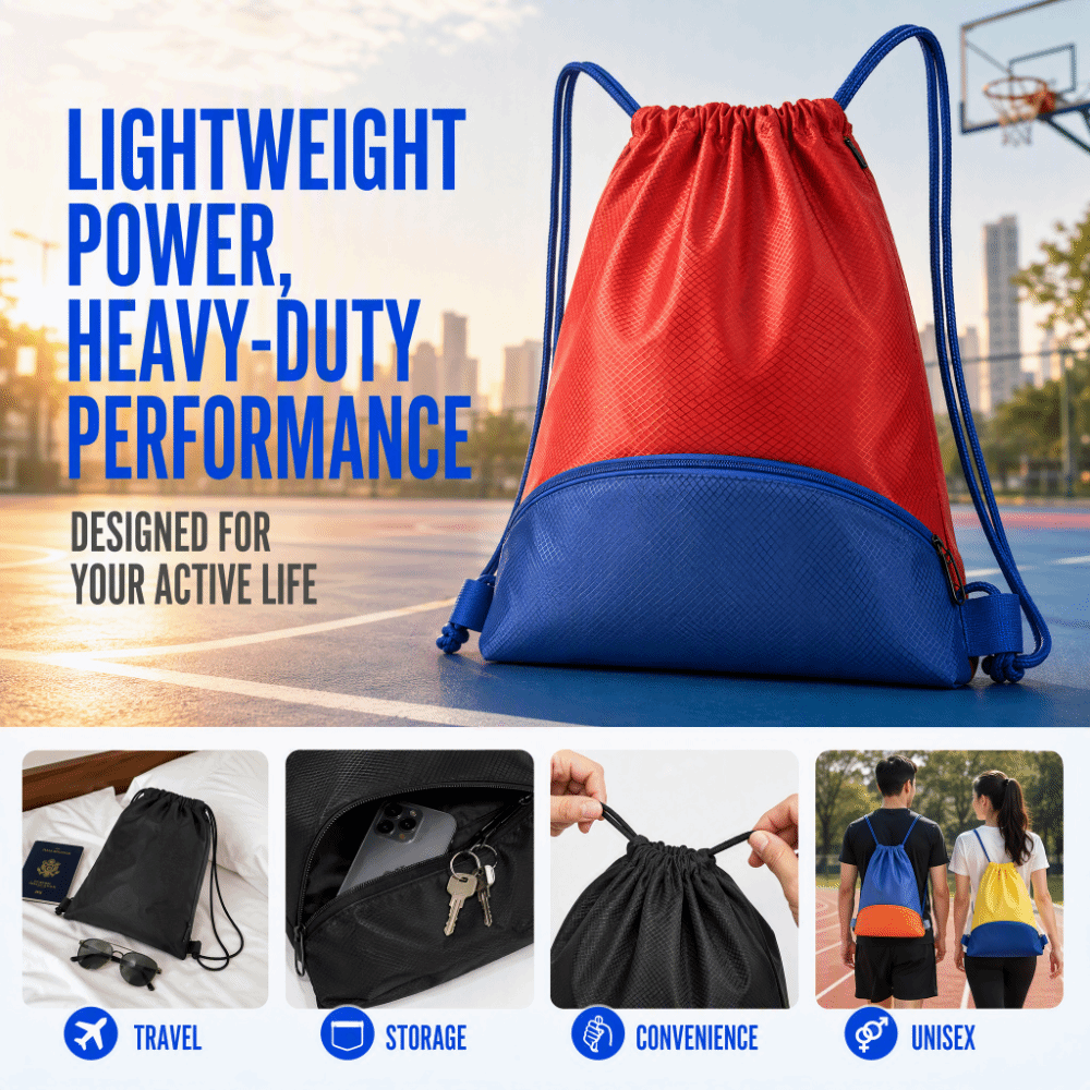 Sporttas met grote capaciteit, - Drawstring Gym Bag recensie en prijs
